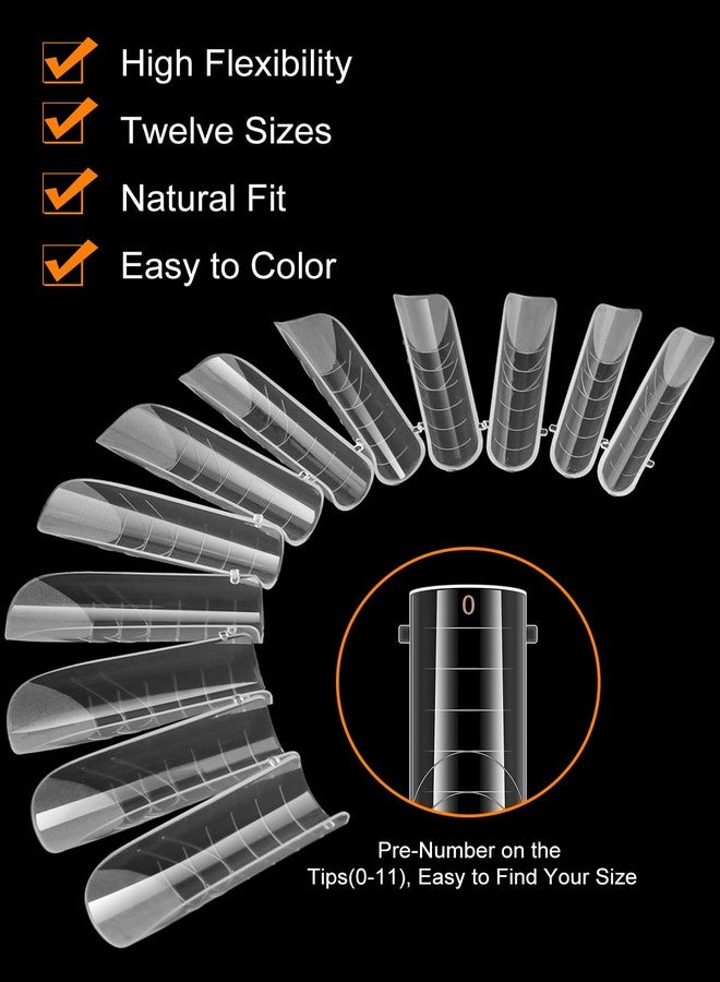 TOROKOM Dual Nail Forms for Poly Extension Gel, 120 PCS Square Poly Nail Gel Nail Molds for Builder Extension Nail Art Design Salon&DIY - Image 4